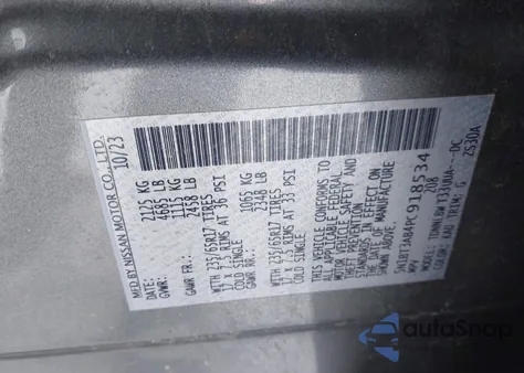 2023 Nissan Rogue S Intelligent Awd z USA, uszkodzony, nr VIN 5N1BT3AB4PC918534